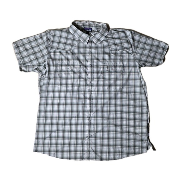 Patagonia Other - Patagonia Bandito Shirt Mens XL Brown Plaid Snap Short Sleeve Vented 54025